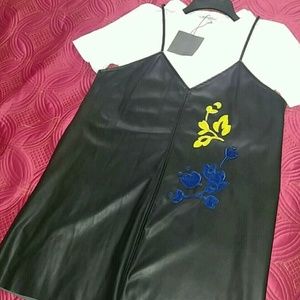 Zara Faux Leather Dress and Tee!